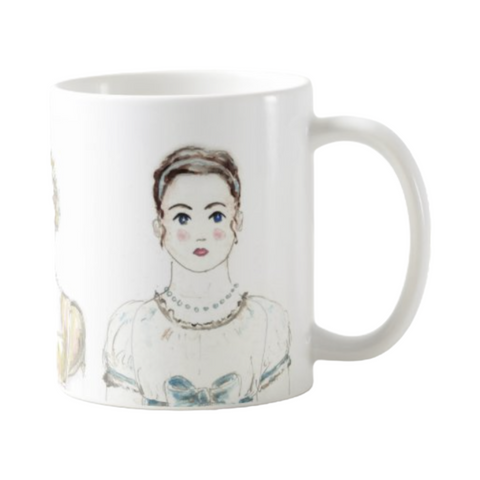 Jane Austen's Heroines - Anne Elliot - Emma Woodhouse - Elizabeth Bennet Mug