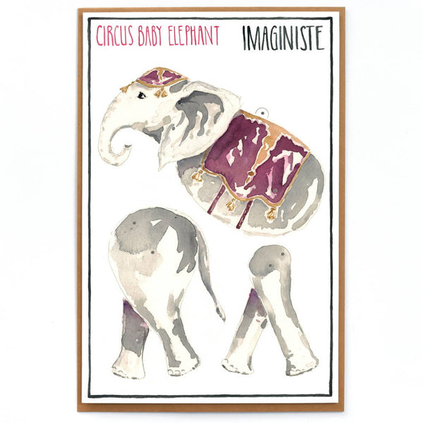 Circus Baby Elephant Card