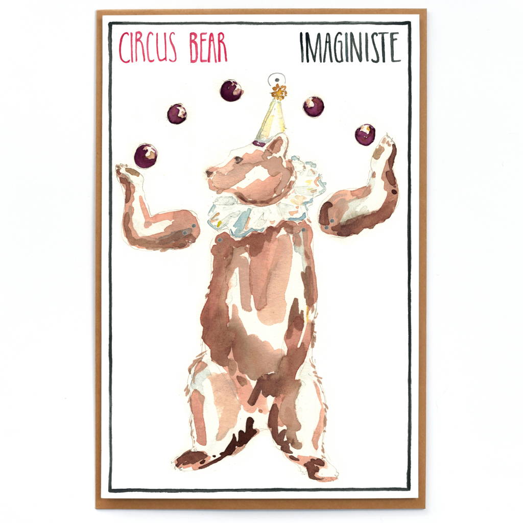 Circus Bear Card