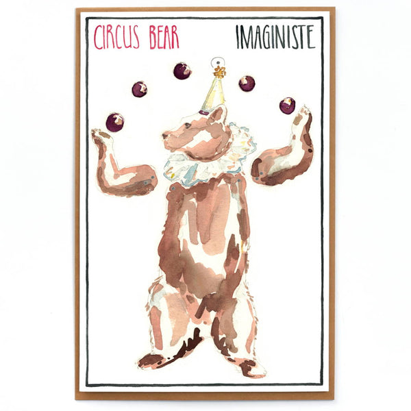 Circus Bear Card